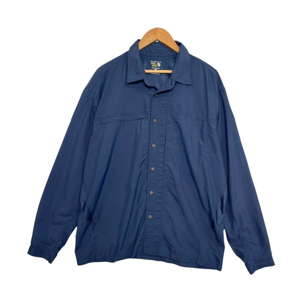 Mountain Hardwear Shirt Mens Extra Large Blue Vented Hiking Fishing Outdoor